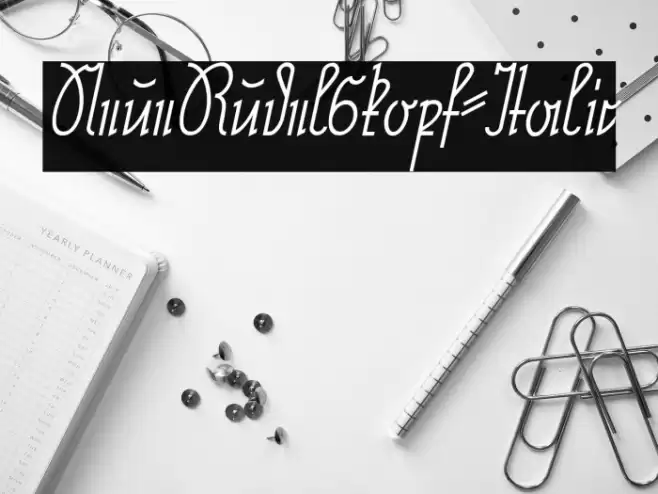 NeueRudelskopf-Italic Font examples