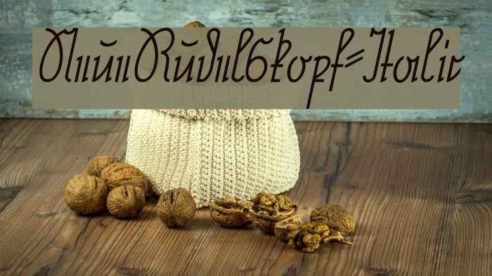 NeueRudelskopf-Italic Font examples