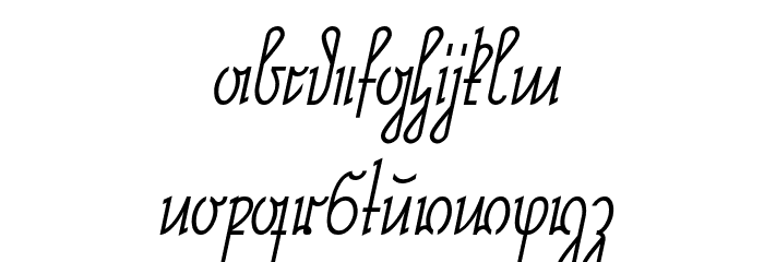 NeueRudelskopf-Italic Font LOWERCASE