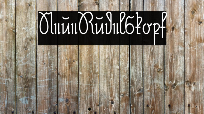 NeueRudelskopf Font examples