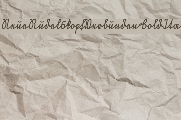 NeueRudelskopfVerbunden-BoldIta Font examples