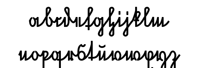 NeueRudelskopfVerbunden-Bold Font LOWERCASE