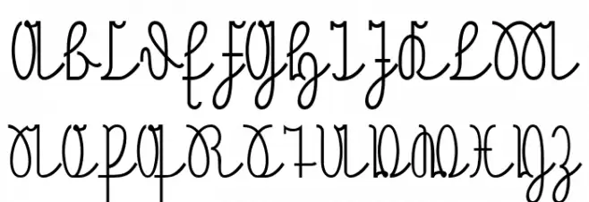 NeueRudelskopfVerbunden Schriftart Groß