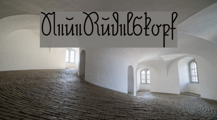 NeueRudelskopf Font examples