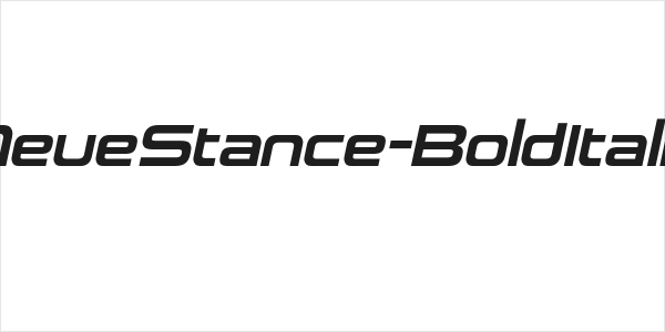 NeueStance-BoldItalic Logo