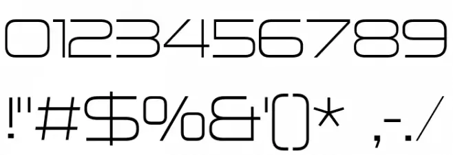 NeueStance-ExtraLight フォント その他の文字