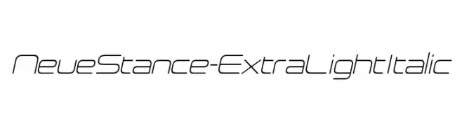 NeueStance-ExtraLightItalic  font caratteri gratis