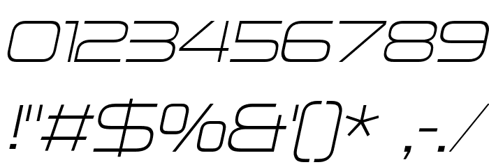 NeueStance-ExtraLightItalic Font Alte caractere
