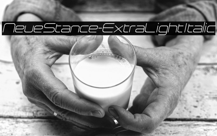 NeueStance-ExtraLightItalic Example 1