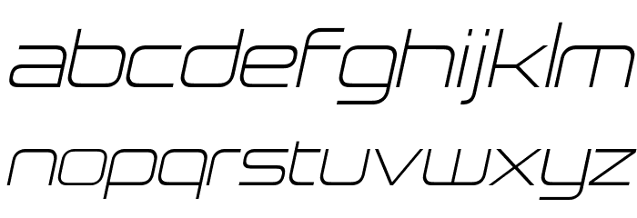 NeueStance-ExtraLightItalic Font Litere mici