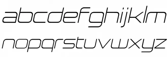 NeueStance-ExtraLightItalic Font LOWERCASE