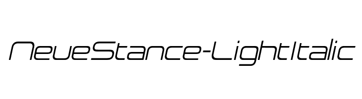 NeueStance-LightItalic  免费字体下载