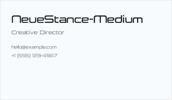 NeueStance-Medium Business Card
