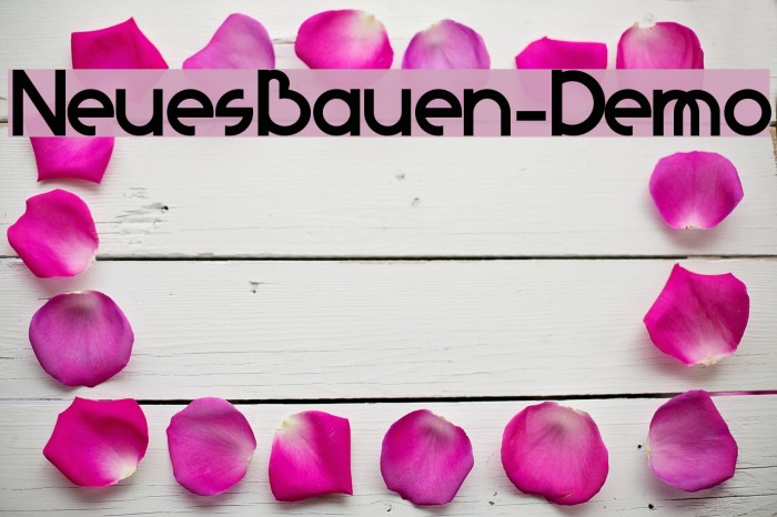 NeuesBauen-Demo Font examples