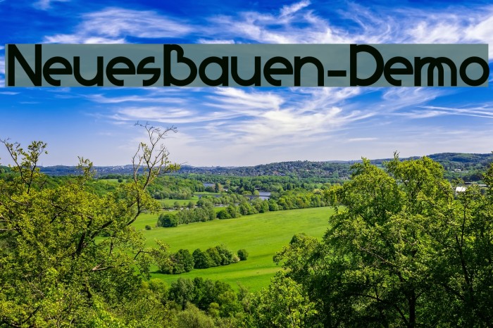 NeuesBauen-Demo Font examples