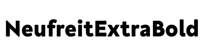 Neufreit ExtraBold  免费字体下载