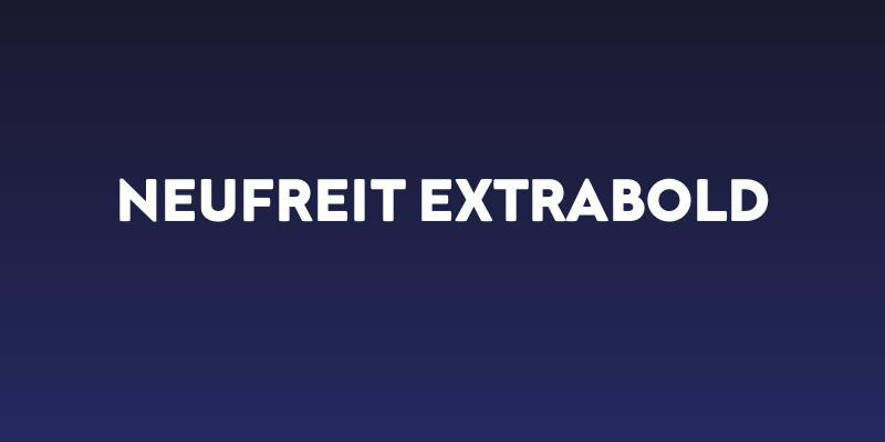 Neufreit ExtraBold Social Header
