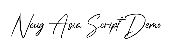 Neug Asia Script Demo  les polices de caractères gratuit tlcharger