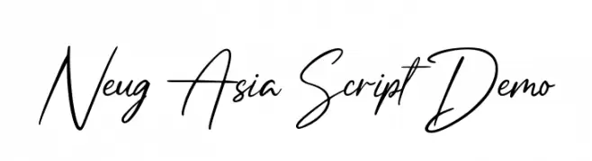 Neug Asia Script Demo  font caratteri gratis