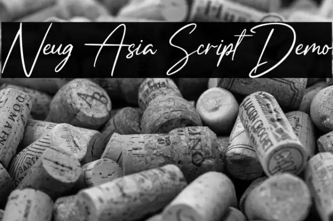 Neug Asia Script Demo Font examples