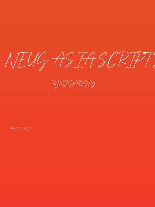 Neug Asia Script Demo Poster