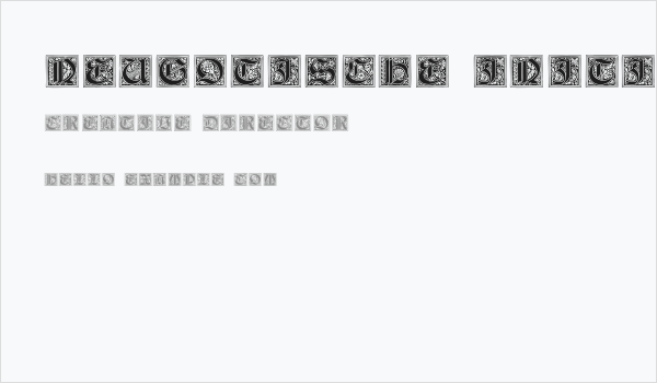 Neugotische Initialen Business Card