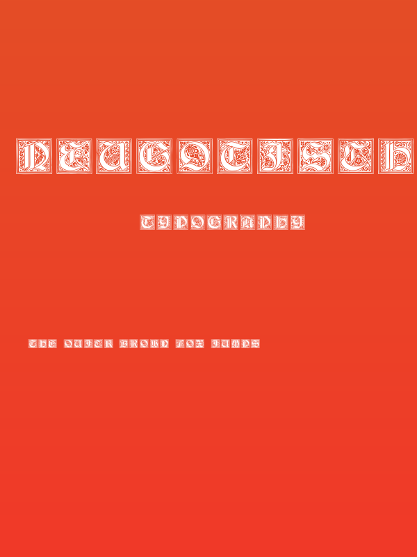 Neugotische Initialen Poster