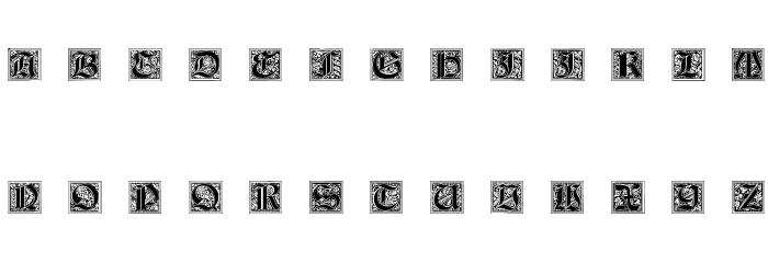 Neugotische Initialen Font Litere mici