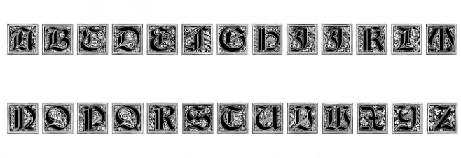 NeugotischeInitialen Schriftart Groß