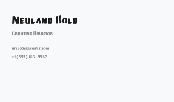 Neuland Bold Business Card