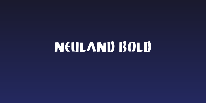 Neuland Bold Social Header