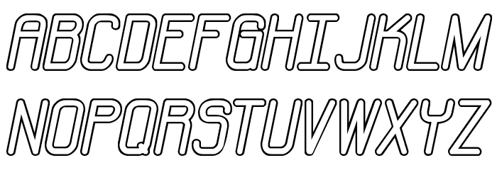Neural Outline [BRK] Font UPPERCASE