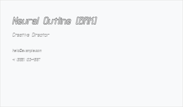 Neural Outline [BRK] Business Card