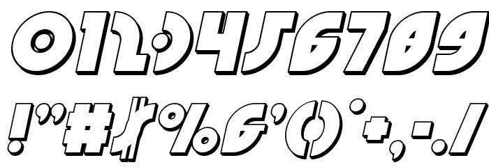 Neuralnomicon 3D Italic Font OTHER CHARS