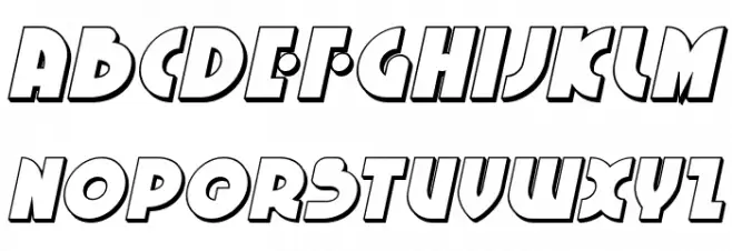 Neuralnomicon 3D Italic Schriftart Groß
