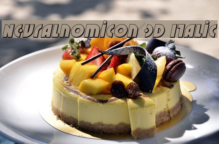Neuralnomicon 3D Italic Font examples