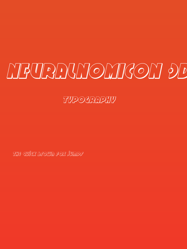 Neuralnomicon 3D Italic Poster
