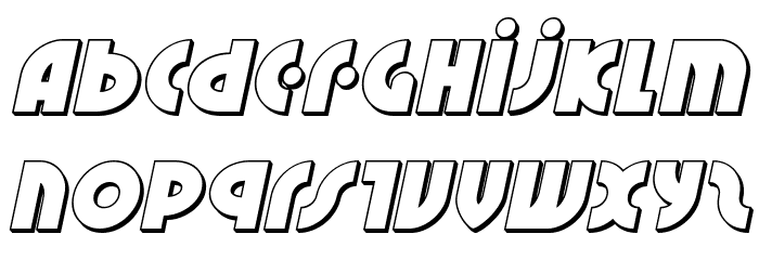 Neuralnomicon 3D Italic Font LOWERCASE