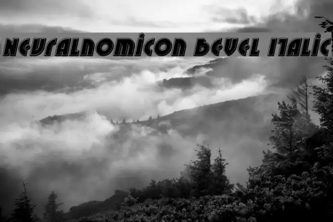 Neuralnomicon Bevel Italic Font examples