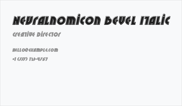 Neuralnomicon Bevel Italic Business Card