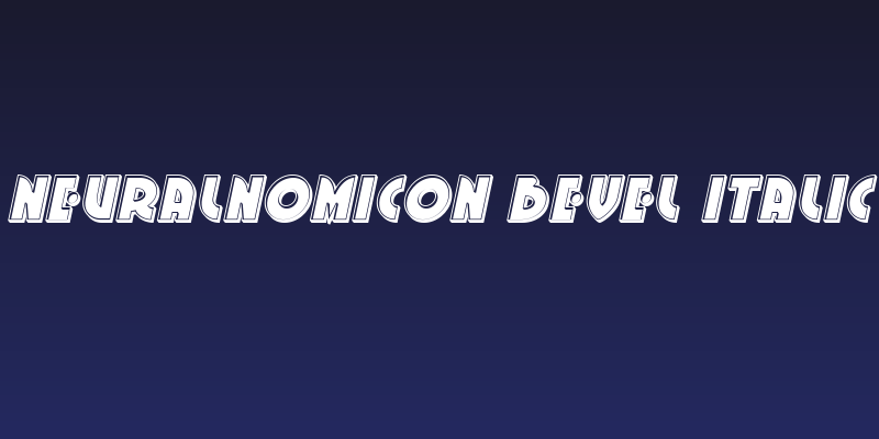Neuralnomicon Bevel Italic Social Header
