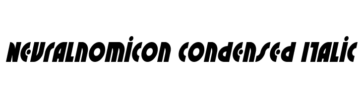 Neuralnomicon Condensed Italic  font caratteri gratis