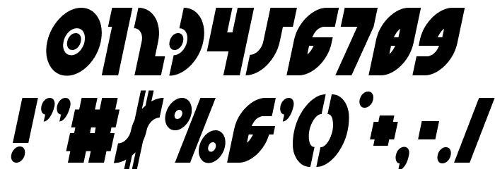 Neuralnomicon Condensed Italic Font OTHER CHARS
