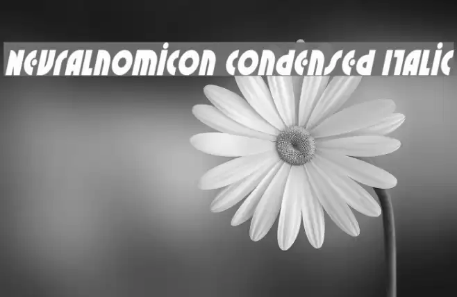 Neuralnomicon Condensed Italic Font examples