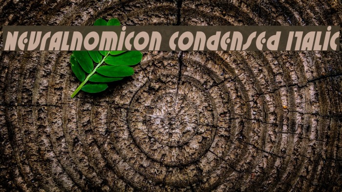 Neuralnomicon Condensed Italic Font examples