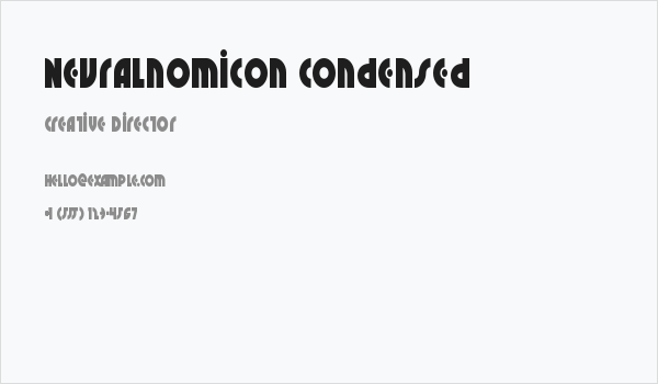 Neuralnomicon Condensed Business Card