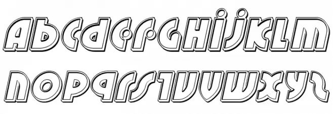 Neuralnomicon Engraved Italic Schriftart Kleinbuchstaben
