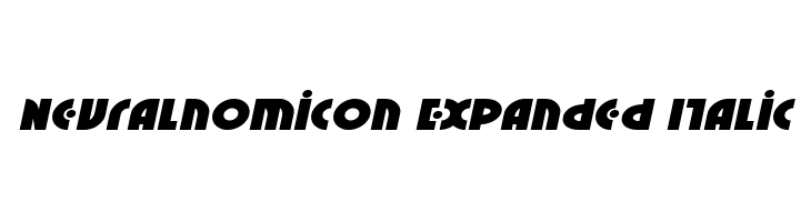 Neuralnomicon Expanded Italic  Frei Schriftart Herunterladen