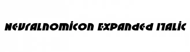 Neuralnomicon Expanded Italic  免费字体下载