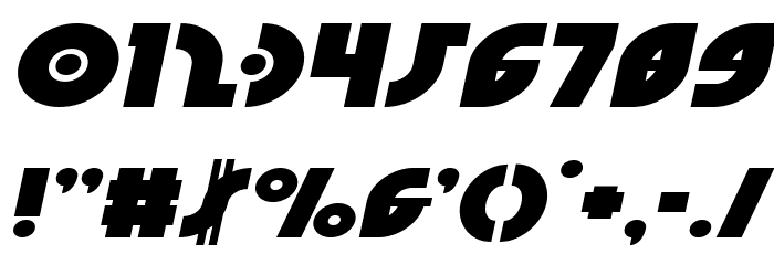 Neuralnomicon Expanded Italic Font OTHER CHARS